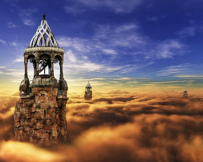 Fantasy landscape with a castle
